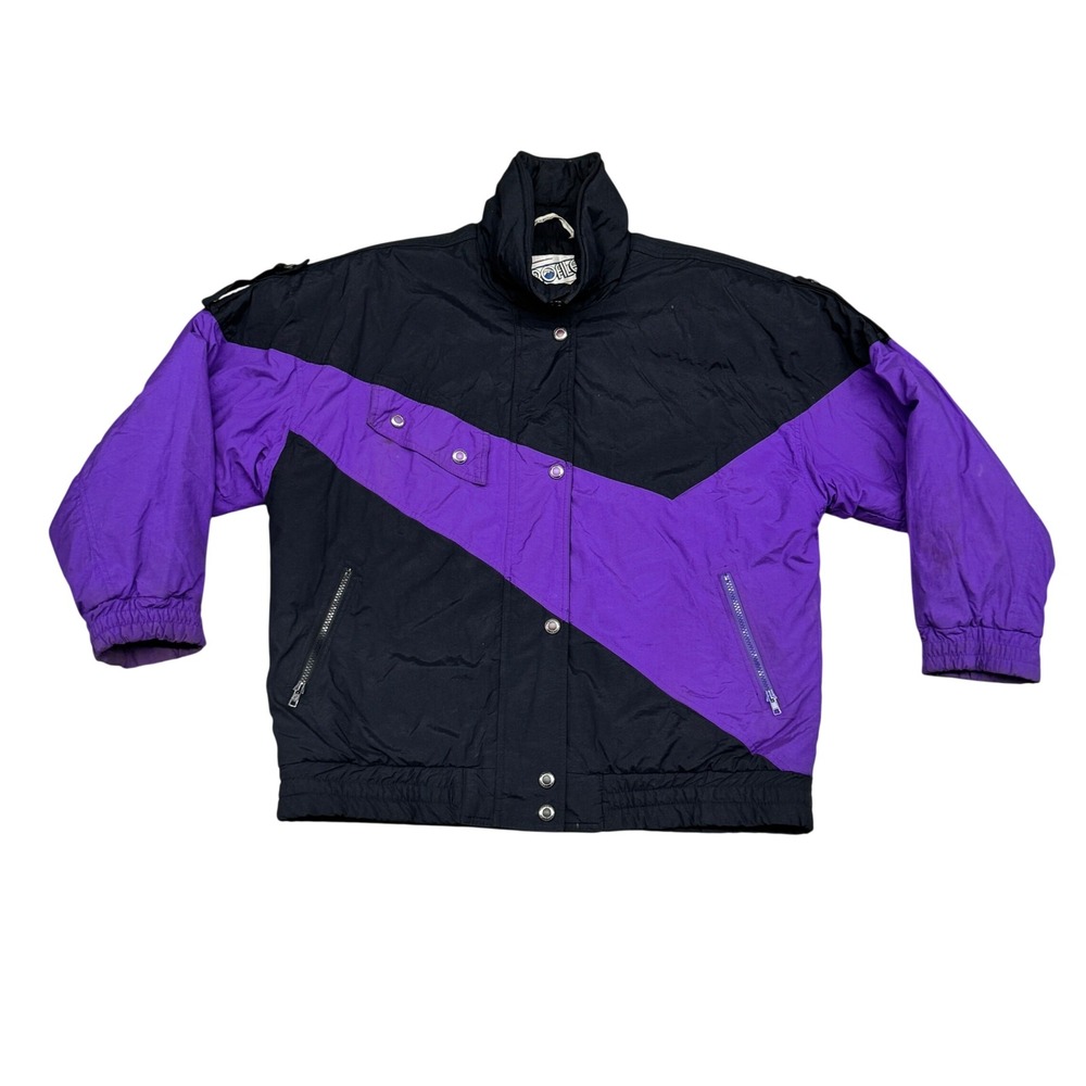 Size Large - Profile Ski Jacket Purple Black Colorblock BVinatge